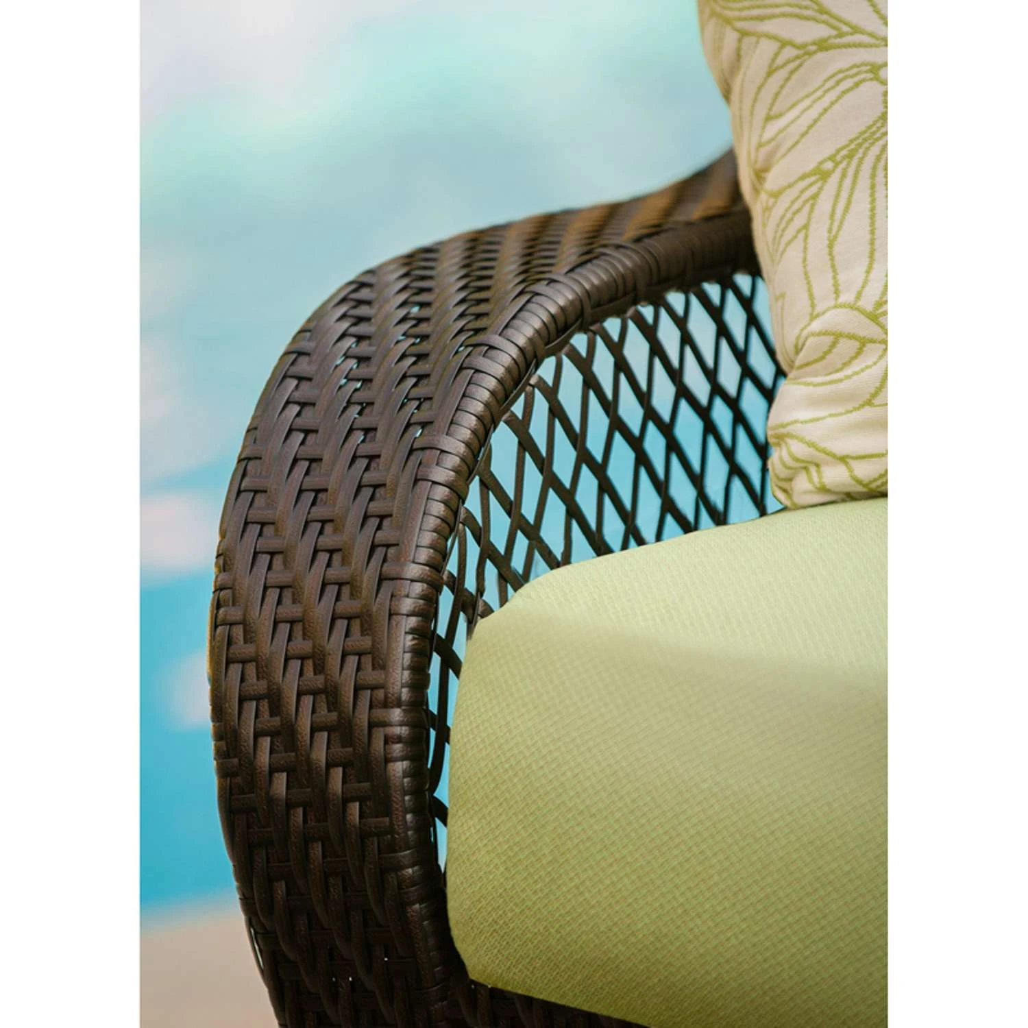 Hanover Orleans 5 Pc Chocolate Brown Steel Woven Fire Pit Set Avocado Green 3 Hanover Orleans 5 Pc Chocolate Brown Steel Woven Fire Pit Set Avocado Green - Image 3