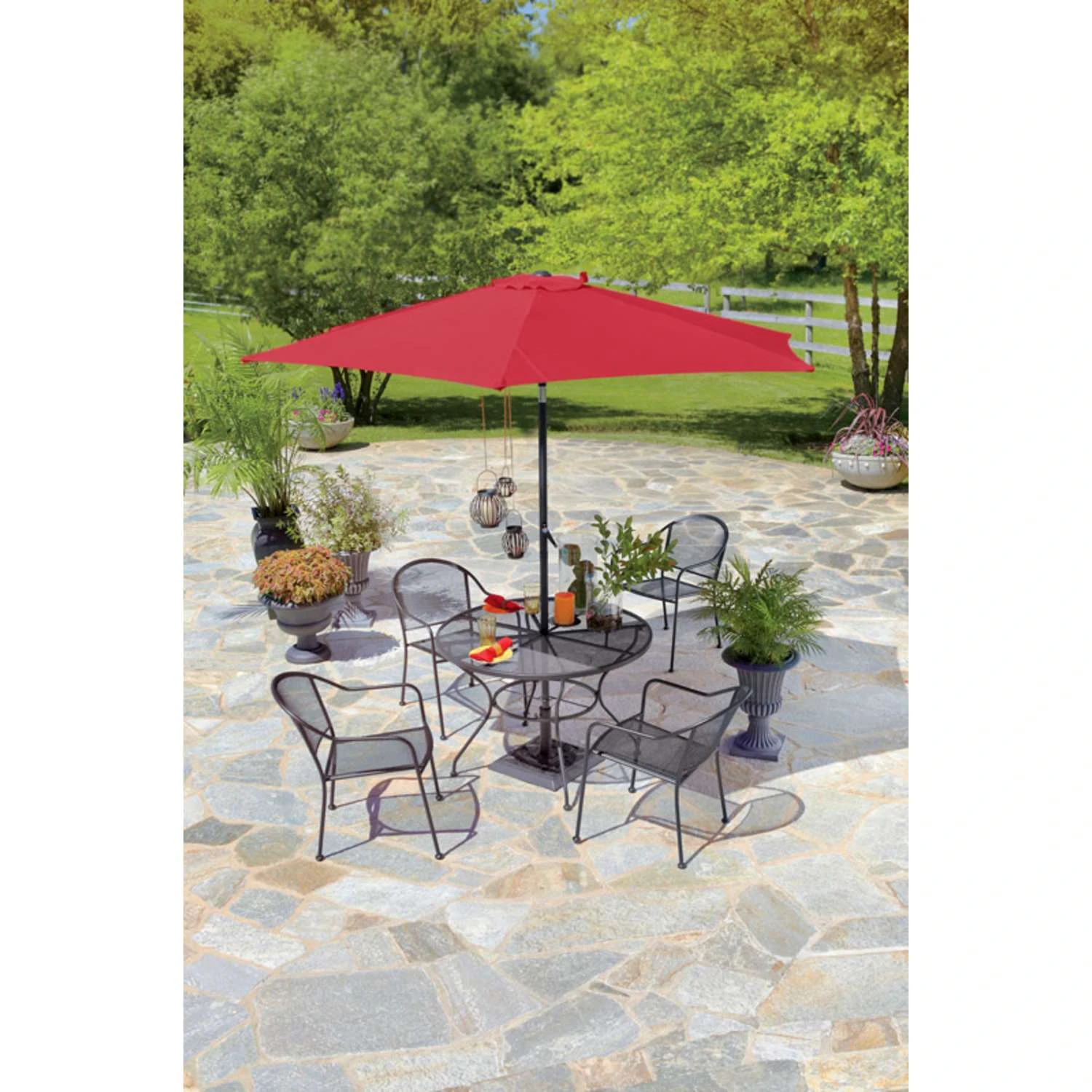 Living Accents Winston Black Round Steel Dining Table 3 Living Accents Winston Black Round Steel Dining Table - Image 3