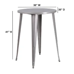 Flash Furniture 1 Pc Gray Metal Industrial Bar Table -Patio Paradise Shop 09e6ea66 bd0a 4e55 afa4 aebb7b9cbfe2