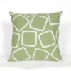 Liora Manne Visions I Lime Squares Polyester Throw Pillow 20 In. H X 2 In. W X 20 In. L