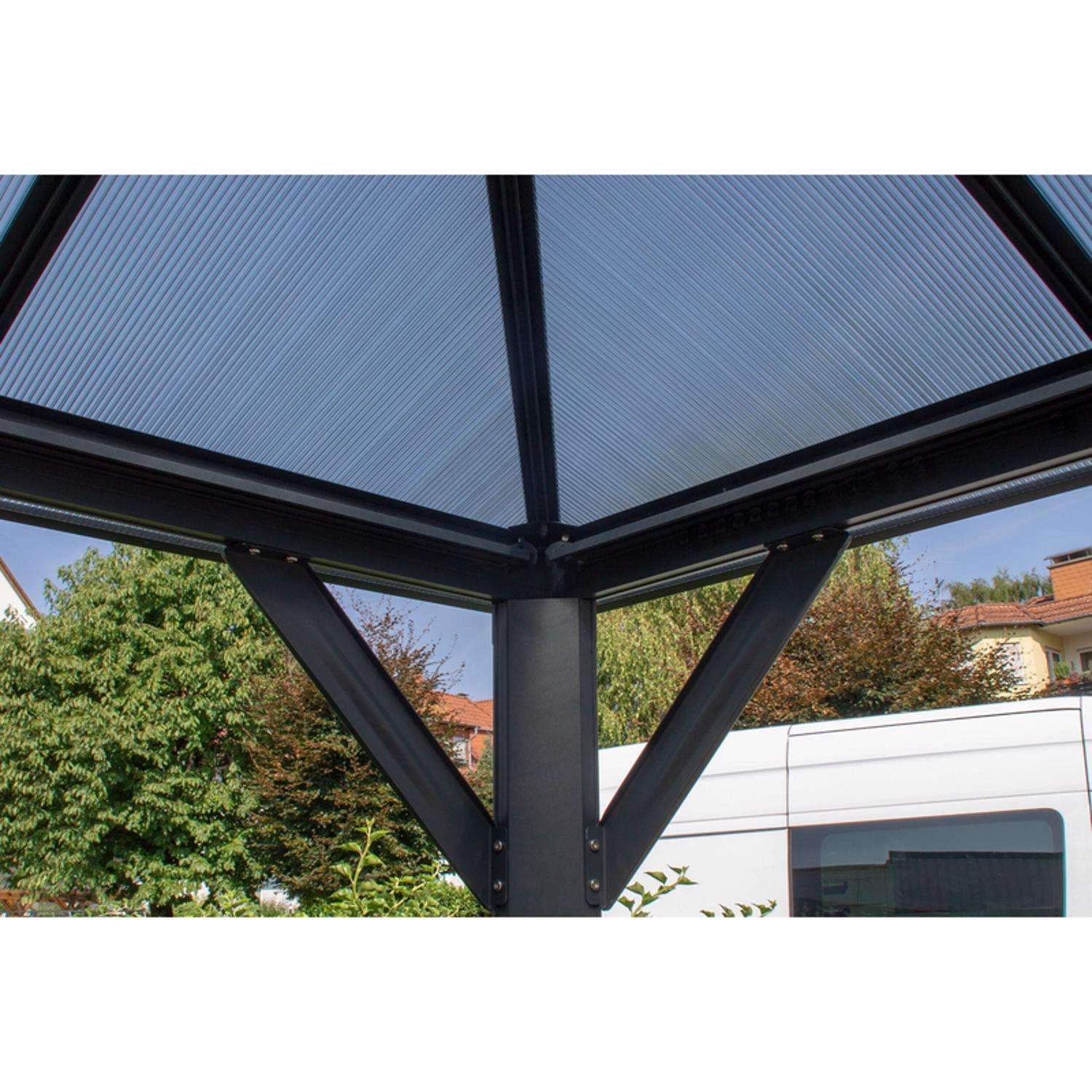 Hanover Polycarbonite Gazebo 8.3 Ft. H X 9.8 Ft. W X 13 Ft. L 4 Hanover Polycarbonite Gazebo 8.3 Ft. H X 9.8 Ft. W X 13 Ft. L - Image 4
