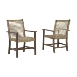 Signature Design By Ashley Germalia Brown Wood Frame Dining Armchair -Patio Paradise Shop 0cfd44ca 1fbf 4f3d 9b56 5d9dd545416e