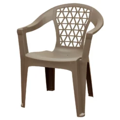 Adams® Adams Penza Portobello Polypropylene Frame Stackable Chair