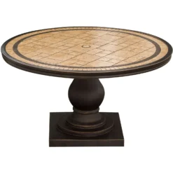 Hanover Monaco 5 Pc Bronze Aluminum Traditional Dining Set Tan -Patio Paradise Shop 0f5a593f 567e 411b 9489 d14c9a66e1db