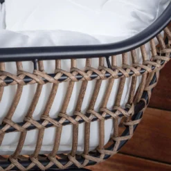 Hanover Mod Bali 3 Pc Black Aluminum Modern Chat Set White -Patio Paradise Shop 0ffc3ac5 befe 420e 914c f13da1c6326c