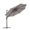 Living Accents Offset 10 Ft. Tiltable Beige Patio Umbrella