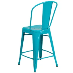 Flash Furniture 1 Pk Blue/Green Metal Contemporary Bar Stool -Patio Paradise Shop 122ca5ad 4dc1 407b ad75 4d8f7c7472f8