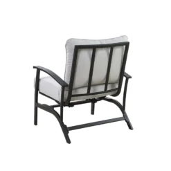 Living Accents Everson Black Aluminum Frame Rocking Chair Tan -Patio Paradise Shop 1524ed7a 50d9 4cec bb20 c4fb718b5b37