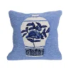 Liora Manne Frontporch Blue Ginger Jars Polyester Throw Pillow 18 In. H X 2 In. W X 18 In. L