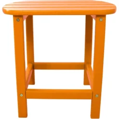 Hanover All-Weather Orange Wood Side Table