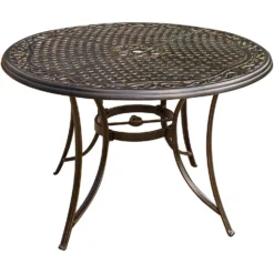 Hanover Manor 5 Pc Brown Aluminum High Dining Set -Patio Paradise Shop 15949ece f42f 45bc 80ab f2602379cb75