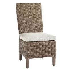 Signature Design By Ashley Beachcroft Brown Aluminum Frame Dining Chair Beige -Patio Paradise Shop 176af6c7 eb6f 4e5c a395 8c9529435789