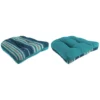 Jordan Manufacturing Multicolored Polyester Reversible Seat Cushion 4 In. H X 18 In. W X 18 In. L