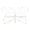 Summerfield Terrace White Steel Butterfly Bench 38.75 In. H X 60.5 In. L X 24.25 In. D