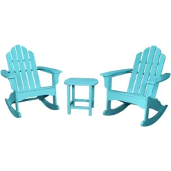 Hanover Adirondack 3 Pc Plastic Patio Set