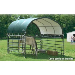 ShelterLogic Polyethylene Corral Shelter Canopy 5.5 Ft. H X 12 Ft. W X 12 Ft. L