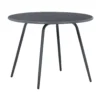 Signature Design By Ashley Palm Bliss Gray Round Glass/Steel Dining Table