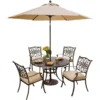 Hanover Traditions 5 Pc Bronze Aluminum Traditional Dining Set Tan