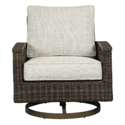 Signature Design By Ashley Paradise Trail Brown Aluminum Frame Swivel Lounge Chair Brown -Patio Paradise Shop 1c38302d d60f 49d4 9a06 880322902ba4