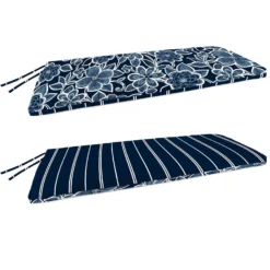 Jordan Manufacturing Multicolored Polyester Bench Cushion 3.5 In. H X 18 In. W X 48 In. L