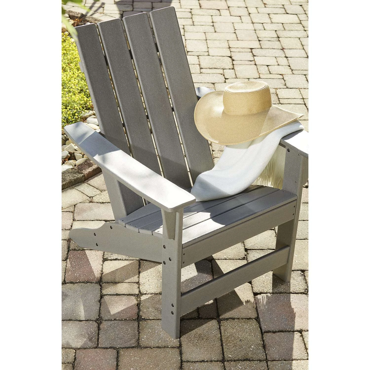 Signature Design By Ashley Visola Gray HDPE Frame Adirondack Lounge Chair 3 Signature Design By Ashley Visola Gray HDPE Frame Adirondack Lounge Chair - Image 3