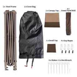 Crown Shades One Touch Polyester Canopy With Screen Kit 9.25 Ft. H X 10 Ft. W X 10 Ft. L 11 Crown Shades One Touch Polyester Canopy With Screen Kit 9.25 Ft. H X 10 Ft. W X 10 Ft. L -Patio Paradise Shop 22911147 c305 4e83 b76d 989773d1ebe9