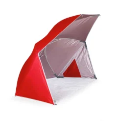 Picnic Time Oniva 70.8 In. Red Beach Umbrella Tent