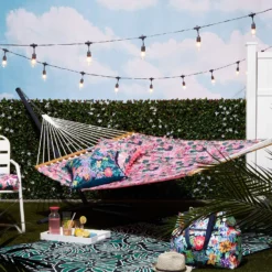 Classic Accessories 51 In. W X 78 Ft. L 2 Person Multi-color Rain Forest Canopy Coral Quilted Hammoc 9 Classic Accessories 51 In. W X 78 Ft. L 2 Person Multi-color Rain Forest Canopy Coral Quilted Hammoc -Patio Paradise Shop 23838a2e 131d 467e a090 99003fc6ed32