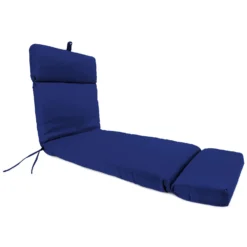 Jordan Manufacturing Blue French Edge Polyester Chaise Lounge Cushion 3.5 In. H X 21 In. W X 72 In.