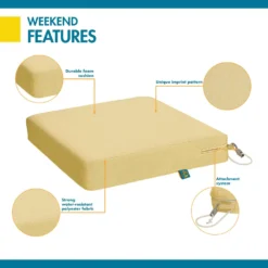 Duck Covers Weekend Straw Casual Polyester Seat Cushion 3 In. H X 17 In. W X 17 In. L 7 Duck Covers Weekend Straw Casual Polyester Seat Cushion 3 In. H X 17 In. W X 17 In. L -Patio Paradise Shop 24b97155 d4f9 438a bfe7 ebdf850de269