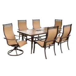 Hanover Monaco 7 Pc Bronze Aluminum Dining Set