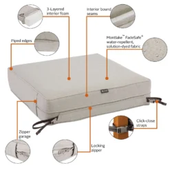 Classic Accessories Montlake Heather Gray Polyester Seat Cushion 5 In. H X 23 In. W X 25 In. L -Patio Paradise Shop 26411ad0 0268 4bb8 bbe3 aff8541cbee8