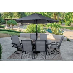 Living Accents Roscoe Black Rectangular Glass Dining Table -Patio Paradise Shop 2703b085 a801 4621 8639 1d40c9a996c1