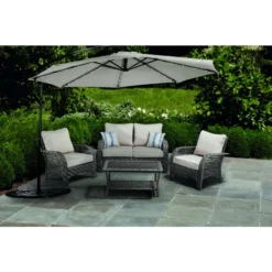 Living Accents Willow 4 Pc Gray Steel Patio Set Beige 15 Living Accents Willow 4 Pc Gray Steel Patio Set Beige -Patio Paradise Shop 282c5123 5819 48a3 97ab 8c66e765920d