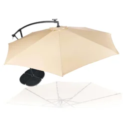 Living Accents 10 Ft. Tiltable Tan Offset Umbrella -Patio Paradise Shop 285e8f0f 3b6d 4982 93d7 9598439fc131