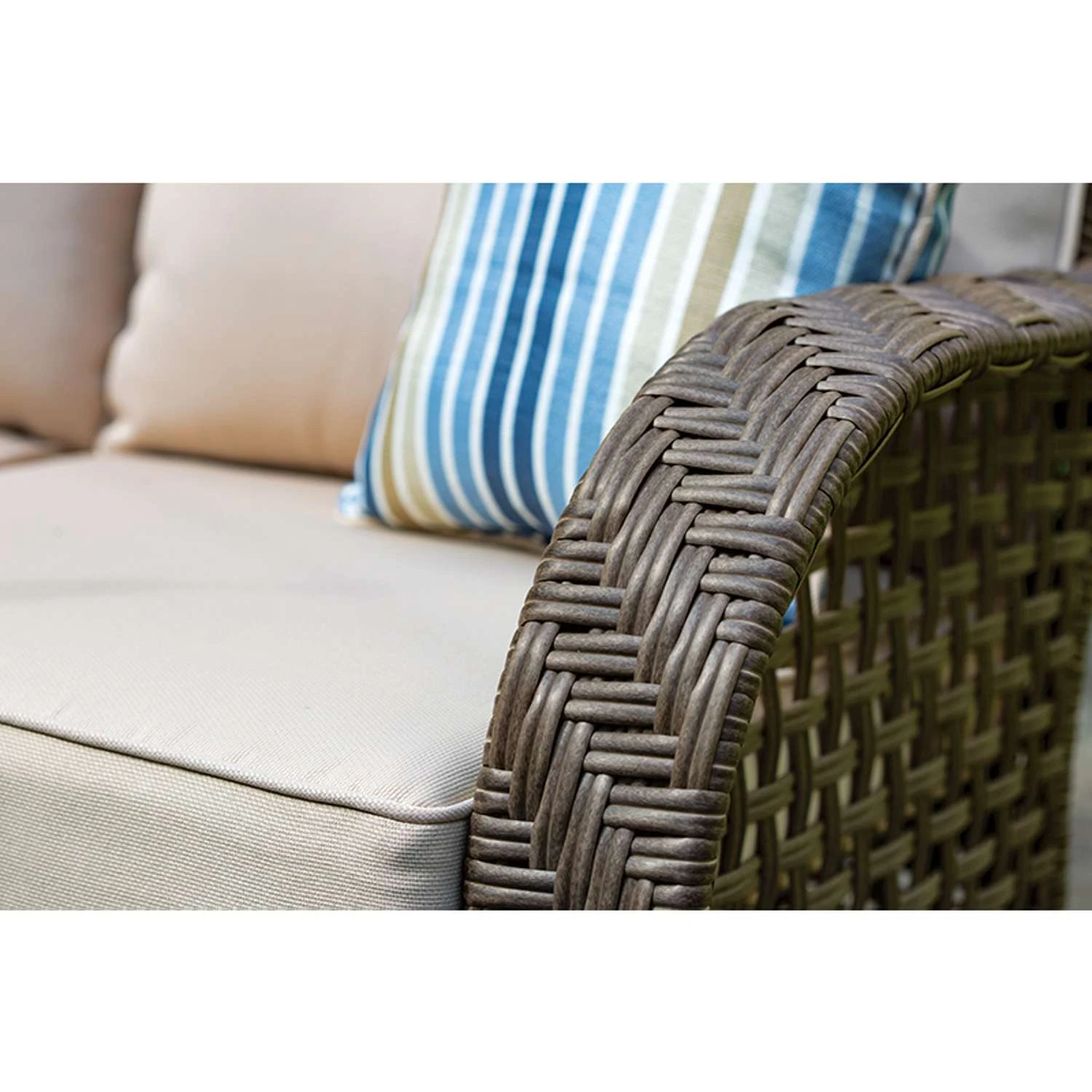 Living Accents Willow 4 Pc Gray Steel Patio Set Beige 6 Living Accents Willow 4 Pc Gray Steel Patio Set Beige - Image 6