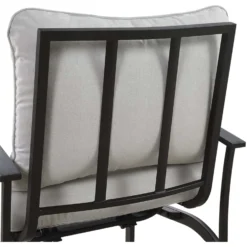 Living Accents Everson Black Aluminum Frame Rocking Chair Tan -Patio Paradise Shop 29d1f517 cb7d 475d 945e 1a7c4313bc63