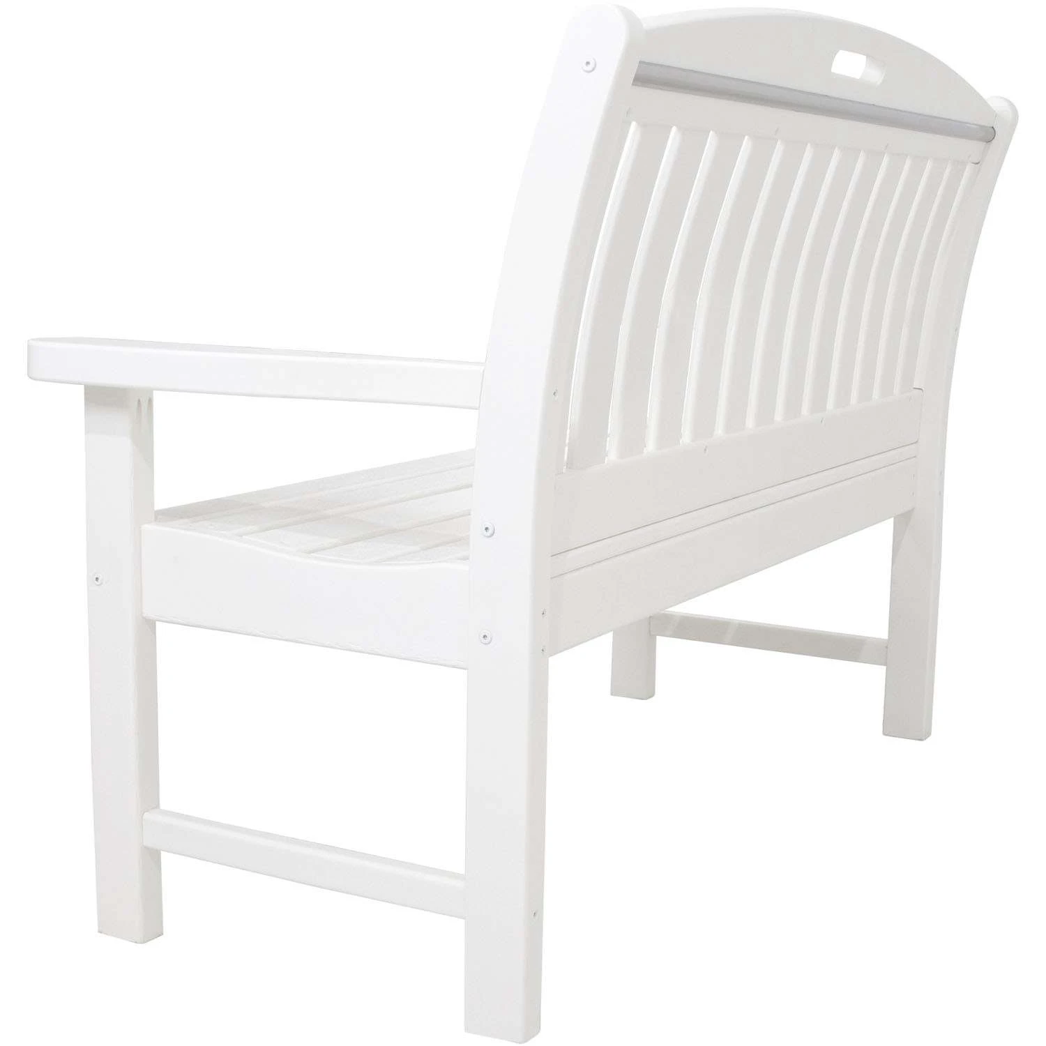 Hanover White Wood Avalon Porch Bench 37.5 In. H X 48 In. L X 51.75 In. D 2 Hanover White Wood Avalon Porch Bench 37.5 In. H X 48 In. L X 51.75 In. D - Image 2