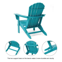 Glitzhome Aqua HDPE Frame Adirondack Chair -Patio Paradise Shop 2cf096d9 6dda 4cdf a3e9 8e106ef5c908