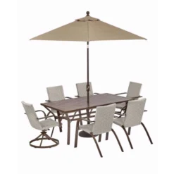 Living Accents Oak Park 7 Pc Espresso Dining Set -Patio Paradise Shop 2cfafdf7 854f 44c4 af8d 2ee0e4a06ab5
