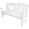 Hanover White Wood Avalon Porch Bench 37.5 In. H X 60 In. L X 51.75 In. D