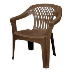Adams® Adams Big Easy Earth Brown Polypropylene Frame Stackable Chair