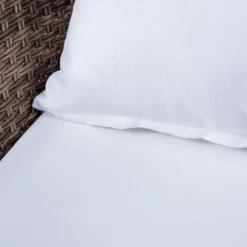 Hanover Modern Scoop 3 Pc Brown Steel Modern Chat Set White -Patio Paradise Shop 2f2e14c0 e31b 4e5a 94b9 845e5c79a36a