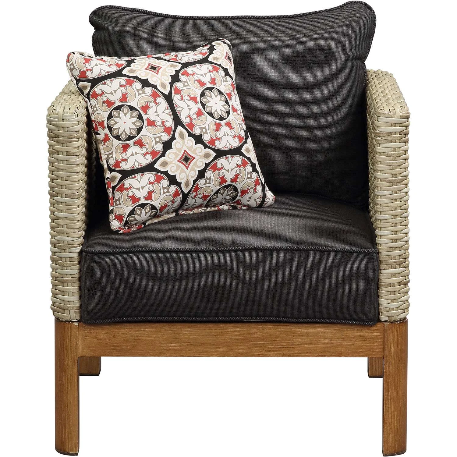 Mod Blake 4 Pc Brown Aluminum Modern Deep Seating Set Black 4 Mod Blake 4 Pc Brown Aluminum Modern Deep Seating Set Black - Image 4