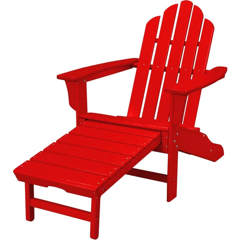 Hanover HDPE Frame Adirondack Chair With Ottoman 1 Hanover HDPE Frame Adirondack Chair With Ottoman