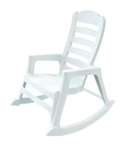 Adams® Adams Big Easy White Polypropylene Frame Rocking Chair