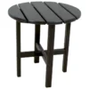 Ivy Terrace Classics Black Round PolyWood Contemporary Side Table