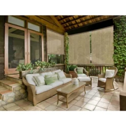 Coolaroo Polyethylene Roller Shade Sun Screen Shade 6 Ft. H X 4 Ft. W