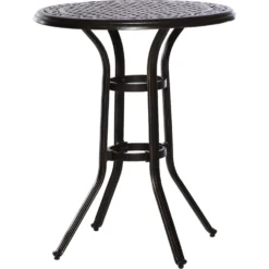 Hanover Traditions 3 Pc Bronze Aluminum Traditional High Dining Bistro Set Red -Patio Paradise Shop 3859353f ce43 4bf0 8061 0260b7bf959b