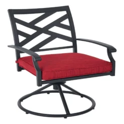 Living Accents New Castle 5 Pc Black Steel Dining Set Red -Patio Paradise Shop 3aac209a 6a2c 4e32 887c 08bd88cc4ec9